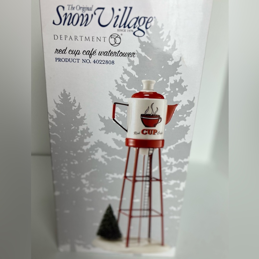 Department 56 Red Cup Cafe Watertower 4022808